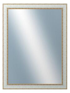 DANTIK - Zrkadlo v rámu, rozmer s rámom 60x80 cm z lišty DOPRODEJMETAL bielozlatá (3023)