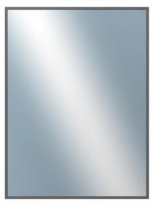DANTIK - Zrkadlo v rámu, rozmer s rámom 60x80 cm z lišty Hliník grafit drásaná (7269224)
