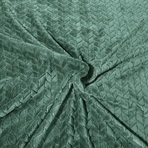Príjemne mäkká deka mätovo zelenej farby Zelená