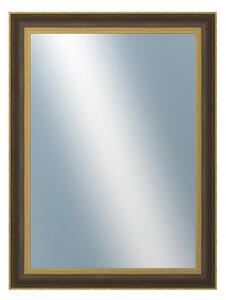 DANTIK - Zrkadlo v rámu, rozmer s rámom 60x80 cm z lišty ZVRATNÁ čiernozlatá plast (3071)