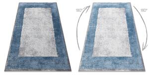 Moderný koberec NOBLE 9730 68 vzor rámu vintage, krémovo / modrý