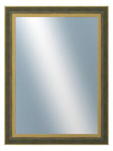 DANTIK - Zrkadlo v rámu, rozmer s rámom 60x80 cm z lišty ZVRATNÁ zelenozlatá plast (3070)