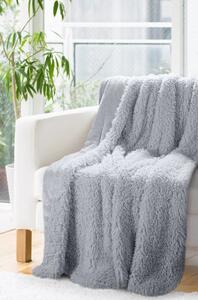 Dekoratívna deka prehoz v sivej farbe Sivá