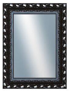 DANTIK - Zrkadlo v rámu, rozmer s rámom 60x80 cm z lišty ROKOKO čierna lesklá (2632)