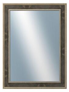 DANTIK - Zrkadlo v rámu, rozmer s rámom 60x80 cm z lišty TOOTH zlatá čierna (2780)