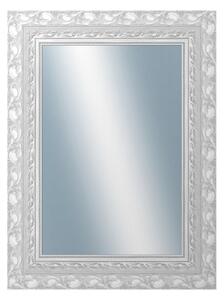 DANTIK - Zrkadlo v rámu, rozmer s rámom 60x80 cm z lišty ROKOKO strieborná hádzaná (2881)
