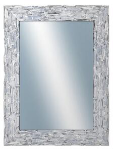 DANTIK - Zrkadlo v rámu, rozmer s rámom 60x80 cm z lišty Travertino strieborné (2893)