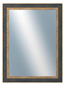 DANTIK - Zrkadlo v rámu, rozmer s rámom 60x80 cm z lišty ZVRATNÁ modrozlatá plast (3068)