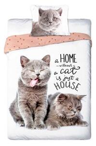Posteľné obliečky s roztomilými mačiatkami Sivá