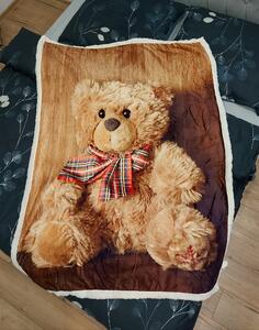 Hrejivá detská deka zabalená v darčekovej krabičke 130 x 160 cm Hnedá