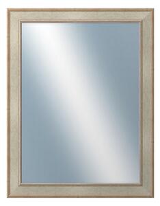 DANTIK - Zrkadlo v rámu, rozmer s rámom 70x90 cm z lišty TOOTH strieborná (2779)