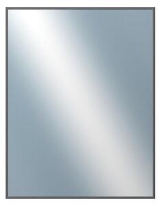 DANTIK - Zrkadlo v rámu, rozmer s rámom 70x90 cm z lišty Hliník grafit drásaná (7269224)