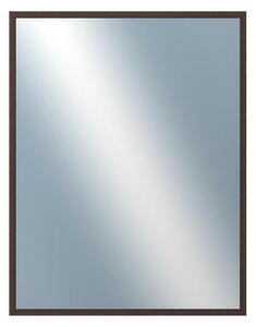 DANTIK - Zrkadlo v rámu, rozmer s rámom 70x90 cm z lišty KASETTE hnedá (2757)