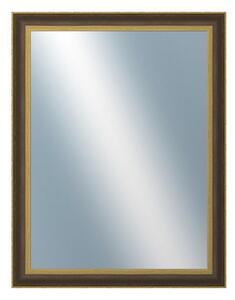 DANTIK - Zrkadlo v rámu, rozmer s rámom 70x90 cm z lišty ZVRATNÁ čiernozlatá plast (3071)