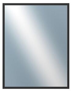DANTIK - Zrkadlo v rámu, rozmer s rámom 70x90 cm z lišty Hliník čierna (7005021)
