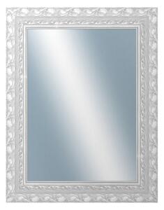 DANTIK - Zrkadlo v rámu, rozmer s rámom 70x90 cm z lišty ROKOKO strieborná hádzaná (2881)