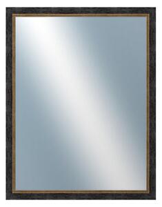DANTIK - Zrkadlo v rámu, rozmer s rámom 70x90 cm z lišty CARRARA hnedočierna (2948)