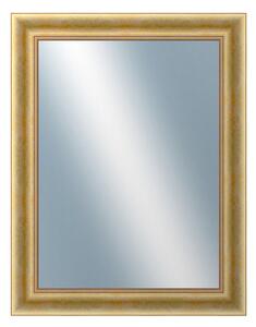DANTIK - Zrkadlo v rámu, rozmer s rámom 70x90 cm z lišty KŘÍDLO veľké zlaté patina (2772)