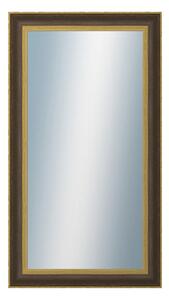 DANTIK - Zrkadlo v rámu, rozmer s rámom 50x90 cm z lišty ZVRATNÁ čiernozlatá plast (3071)