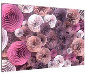 Abstraktný obraz kvetov ruží (90x60 cm)