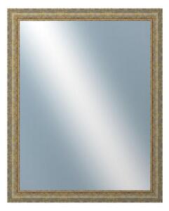 DANTIK - Zrkadlo v rámu, rozmer s rámom 80x100 cm z lišty ZVRATNÁ bielozlatá plast (3067)