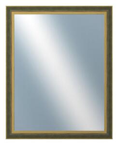 DANTIK - Zrkadlo v rámu, rozmer s rámom 80x100 cm z lišty ZVRATNÁ zelenozlatá plast (3070)