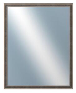 DANTIK - Zrkadlo v rámu, rozmer s rámom 80x100 cm z lišty TOOTH malá striebornočierna (3164)