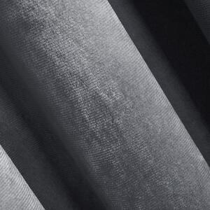 Tmavo sivý zatemňovací zamatový záves na riasiacu pásku 140 x 270 cm Sivá