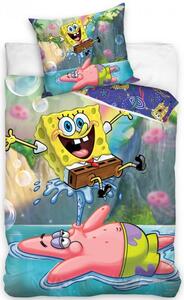 Carbotex bavlna obliečky Sponge Bob Vodotrysk 140x200 70x90