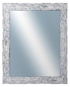 DANTIK - Zrkadlo v rámu, rozmer s rámom 80x100 cm z lišty Travertino strieborné (2893)
