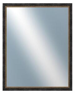 DANTIK - Zrkadlo v rámu, rozmer s rámom 80x100 cm z lišty CARRARA hnedočierna (2948)