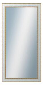 DANTIK - Zrkadlo v rámu, rozmer s rámom 50x100 cm z lišty DOPRODEJMETAL bielozlatá (3023)