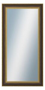 DANTIK - Zrkadlo v rámu, rozmer s rámom 50x100 cm z lišty ZVRATNÁ čiernozlatá plast (3071)
