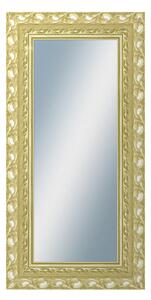 DANTIK - Zrkadlo v rámu, rozmer s rámom 50x100 cm z lišty ROKOKO zlatá hádzaná (2882)