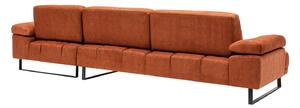 Dizajnová rohová sedačka Vatusia 274 cm oranžová - pravá