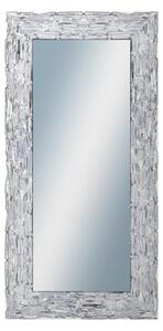 Zrkadlo v rámu Dantik rozmer s rámom 50x100 cm z lišty Travertino strieborné (2893)