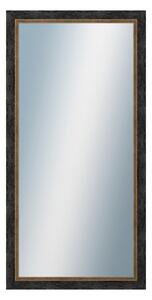 DANTIK - Zrkadlo v rámu, rozmer s rámom 50x100 cm z lišty CARRARA hnedočierna (2948)