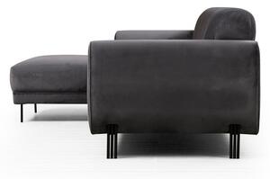 Dizajnová rozkladacia sedačka Haylia 287 cm antracitová - ľavá