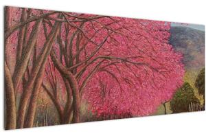 Obraz rozkvitnutých stromov (120x50 cm)