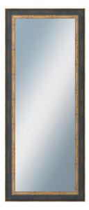 DANTIK - Zrkadlo v rámu, rozmer s rámom 50x120 cm z lišty ZVRATNÁ modrozlatá plast (3068)
