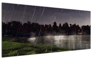 Obraz - Daždivý večer (120x50 cm)