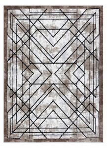 Moderný koberec COZY Tico, geometrický, hnedý