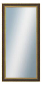 DANTIK - Zrkadlo v rámu, rozmer s rámom 60x120 cm z lišty ZVRATNÁ čiernozlatá plast (3071)