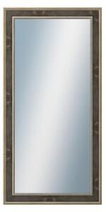 DANTIK - Zrkadlo v rámu, rozmer s rámom 60x120 cm z lišty TOOTH zlatá čierna (2780)