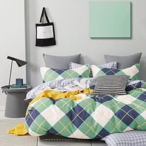 Originálne moderné zelené obojstranné posteľné obliečky Zelená