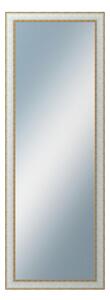 DANTIK - Zrkadlo v rámu, rozmer s rámom 50x140 cm z lišty DOPRODEJMETAL bielozlatá (3023)