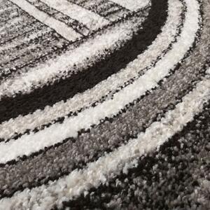 Moderný koberec s motívom kruhov sivej farby Šírka: 60 cm | Dĺžka: 100 cm