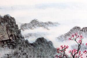 Obraz tradičná čínska maľba krajiny