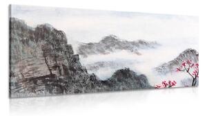 Obraz čínska krajina v hmle