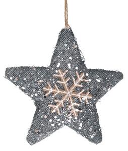 Vianočná závesná hviezda Miram, 13,5 x 13,5 cm